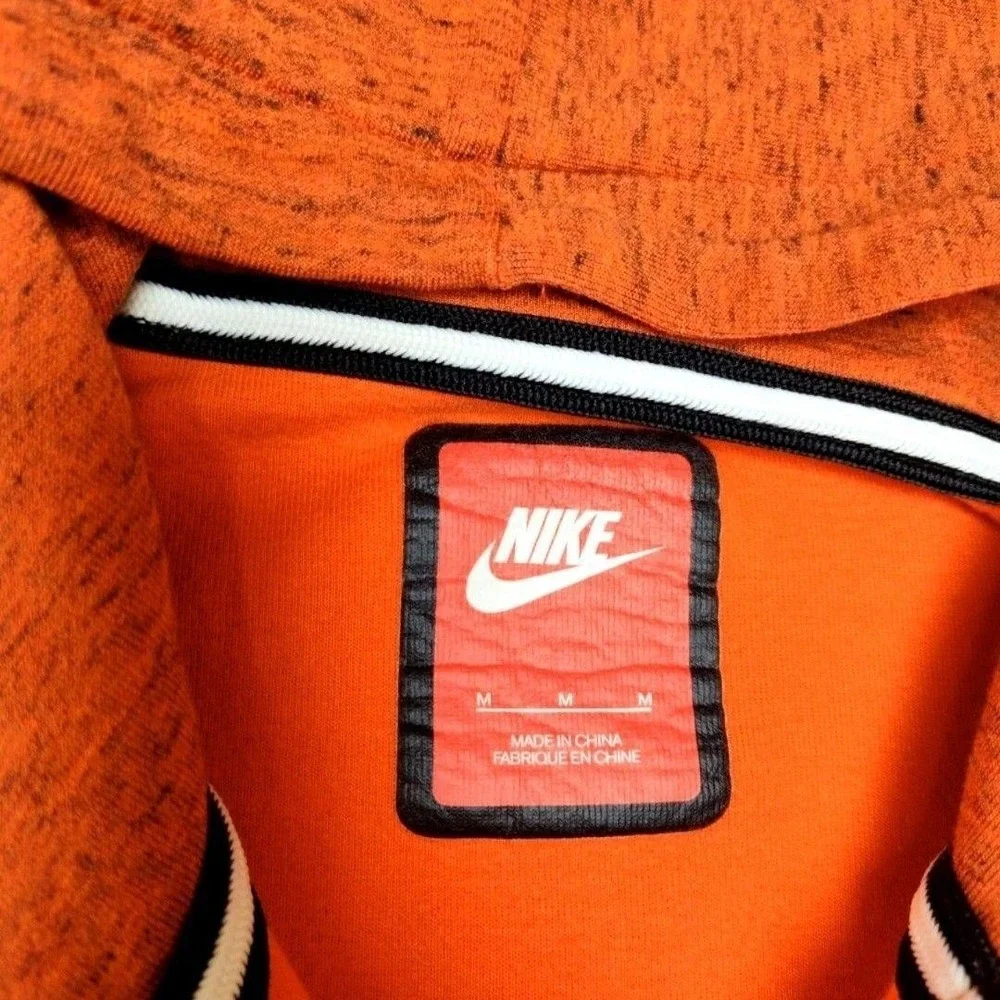Nike Hoodie Mens M Orange Tech Fleece Windrunner Full Zip Hooded 545277-891